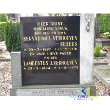 Grafstenen kerkhof Herwen Coll. HKR (287) B.L.Verhoeven- Peters & L.J.Verhoeven